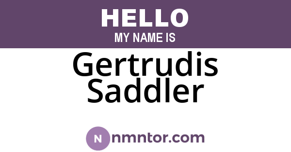 Gertrudis Saddler