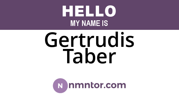 Gertrudis Taber