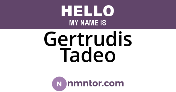 Gertrudis Tadeo