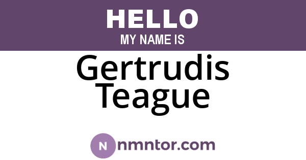 Gertrudis Teague
