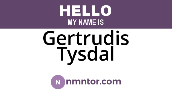 Gertrudis Tysdal