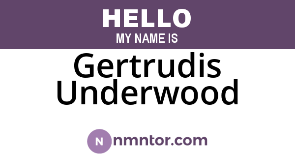 Gertrudis Underwood