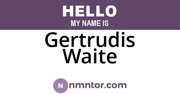 Gertrudis Waite