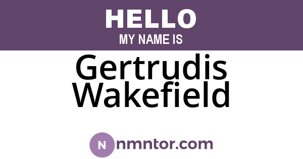 Gertrudis Wakefield