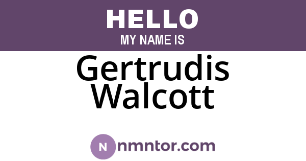 Gertrudis Walcott
