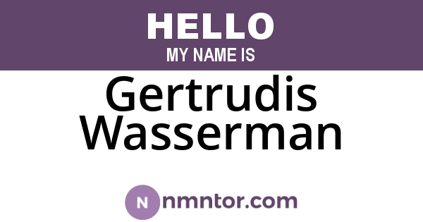 Gertrudis Wasserman