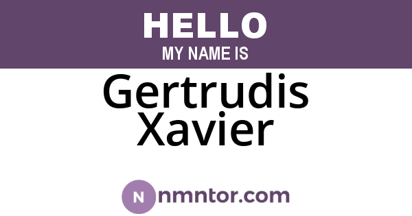 Gertrudis Xavier