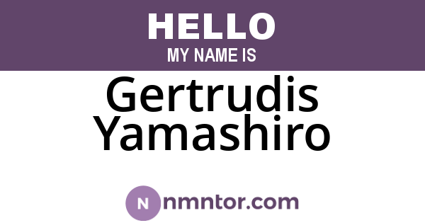 Gertrudis Yamashiro