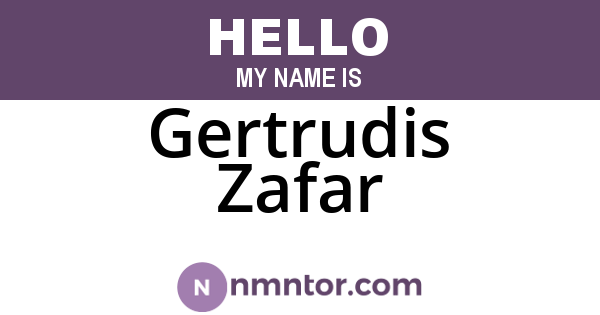 Gertrudis Zafar