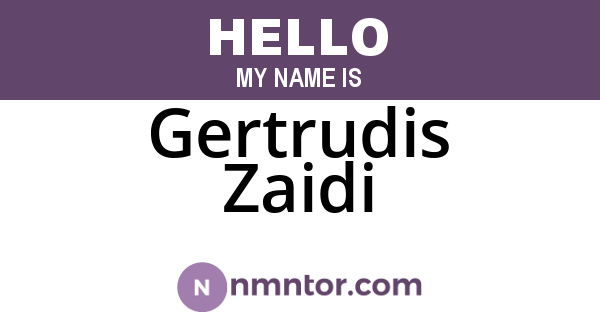 Gertrudis Zaidi