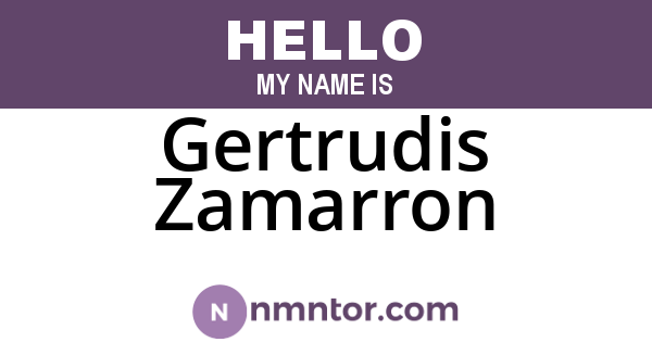 Gertrudis Zamarron