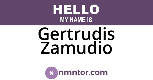 Gertrudis Zamudio