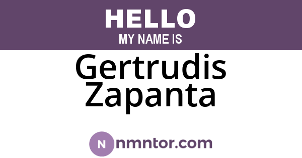 Gertrudis Zapanta