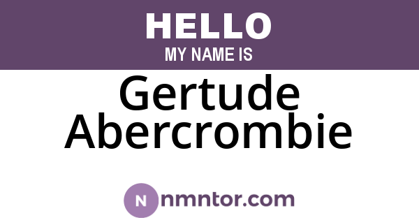 Gertude Abercrombie