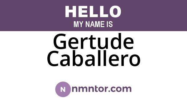 Gertude Caballero