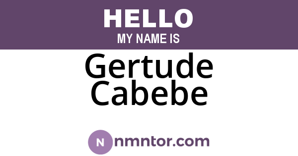 Gertude Cabebe