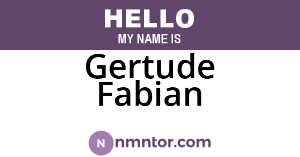Gertude Fabian