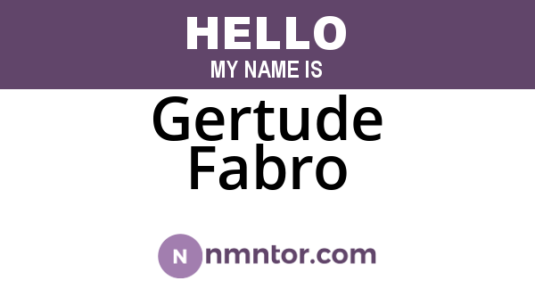 Gertude Fabro