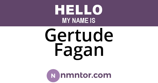 Gertude Fagan