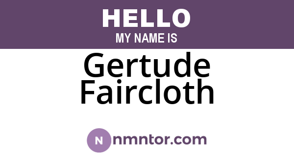 Gertude Faircloth
