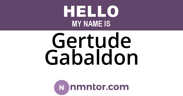 Gertude Gabaldon