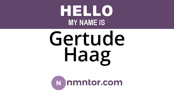 Gertude Haag