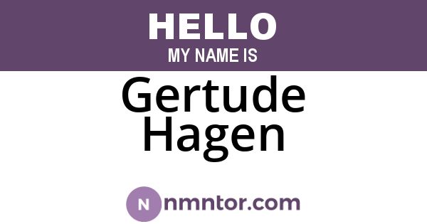 Gertude Hagen