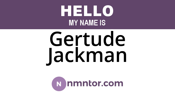 Gertude Jackman