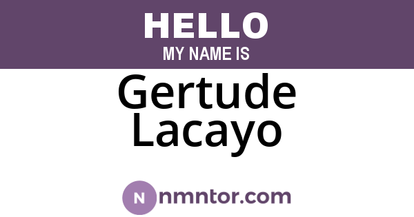 Gertude Lacayo