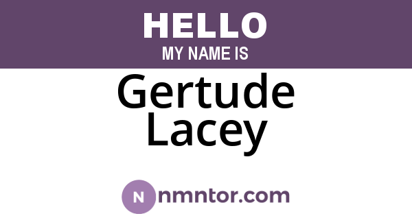 Gertude Lacey