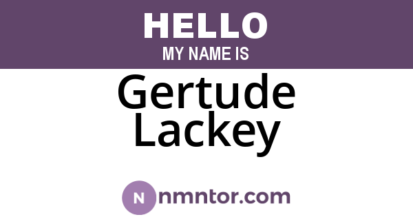 Gertude Lackey