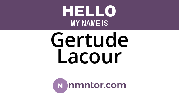Gertude Lacour