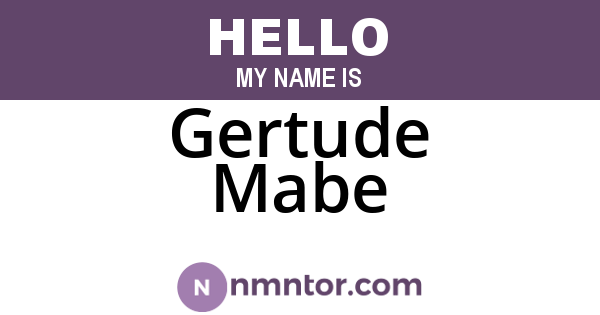 Gertude Mabe