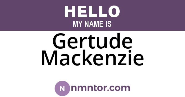 Gertude Mackenzie