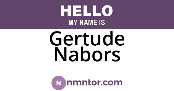Gertude Nabors