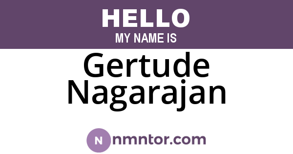 Gertude Nagarajan