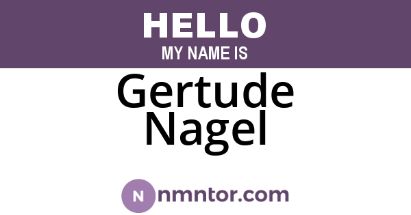 Gertude Nagel