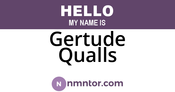 Gertude Qualls
