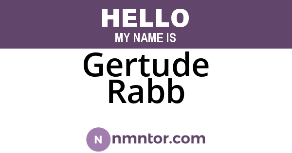 Gertude Rabb