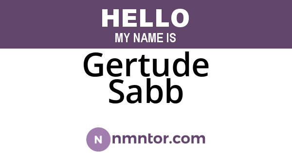 Gertude Sabb