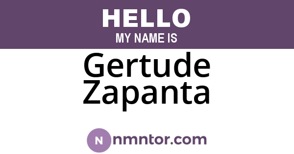 Gertude Zapanta