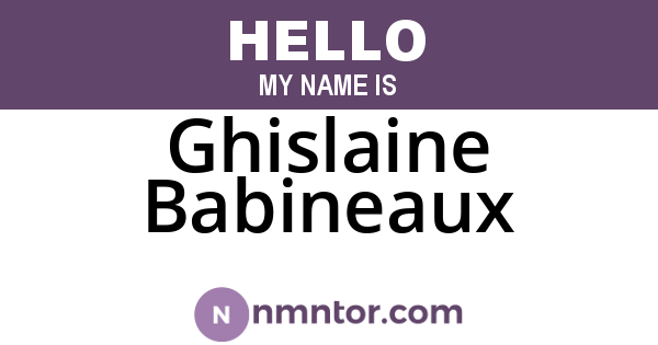 Ghislaine Babineaux