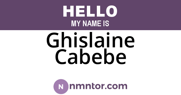 Ghislaine Cabebe