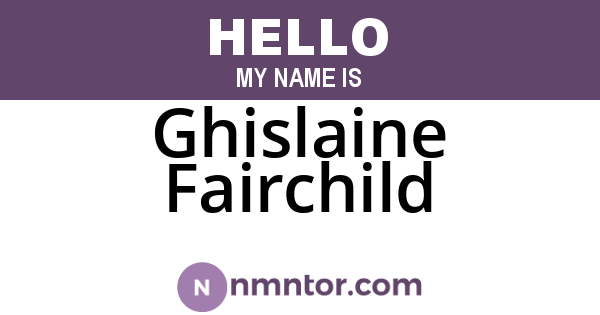 Ghislaine Fairchild