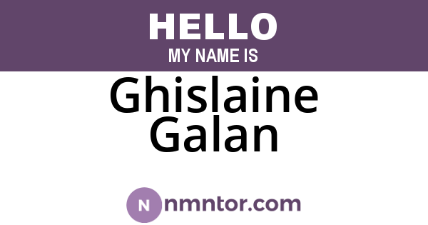 Ghislaine Galan