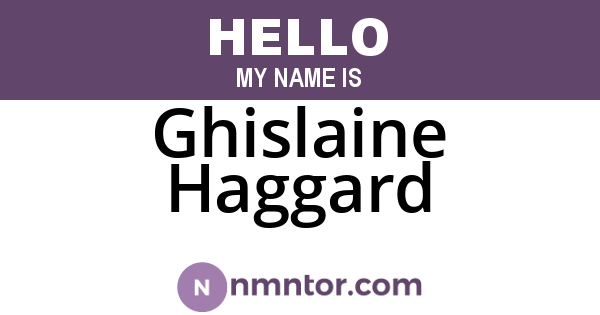 Ghislaine Haggard