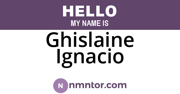 Ghislaine Ignacio