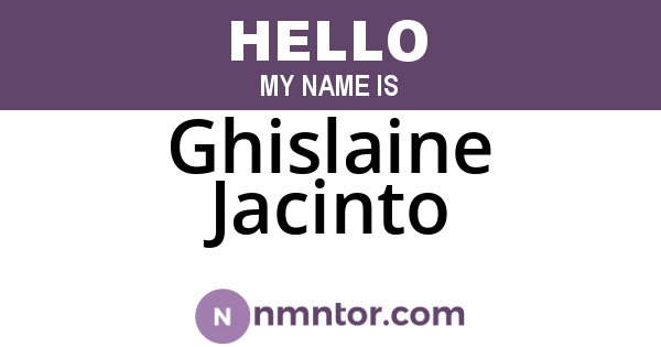 Ghislaine Jacinto