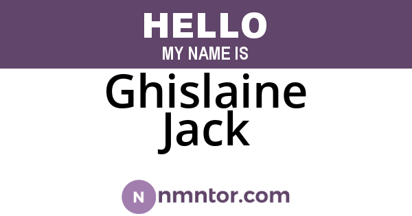 Ghislaine Jack