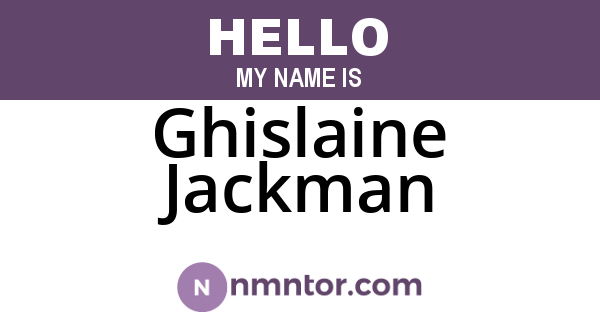 Ghislaine Jackman